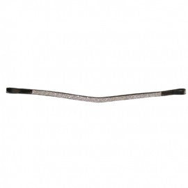 Curved flat diamante browband