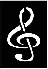 Stencil - treble clef